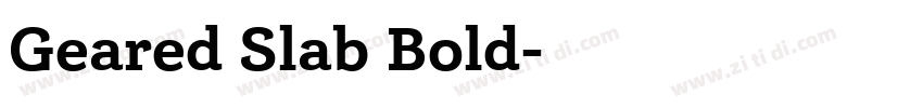 Geared Slab Bold字体转换